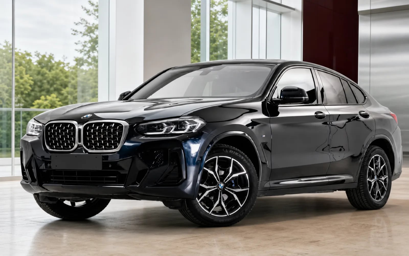 BMW X4 2024 в светлом автомобильном салоне