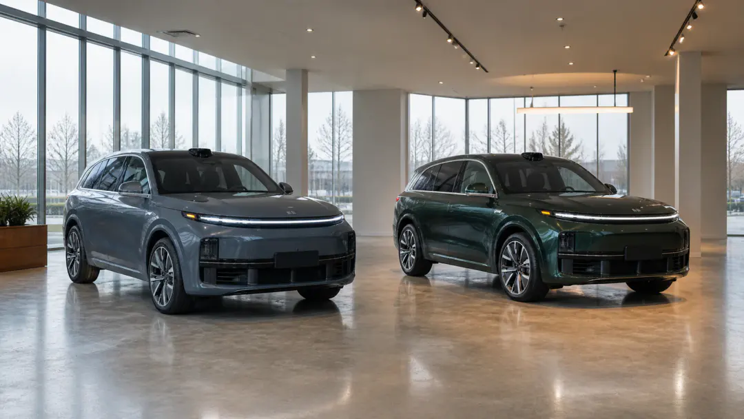 L7 и новый L8 нельзя сравнивать только по цифре в названии Li Auto L7 и полностью новый Li Auto L8 2026 рядом в шоуруме