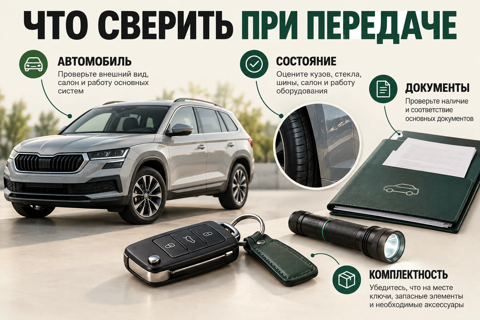 Что сверить при передаче Что сверить при передаче: автомобиль, состояние, документы, комплектность
