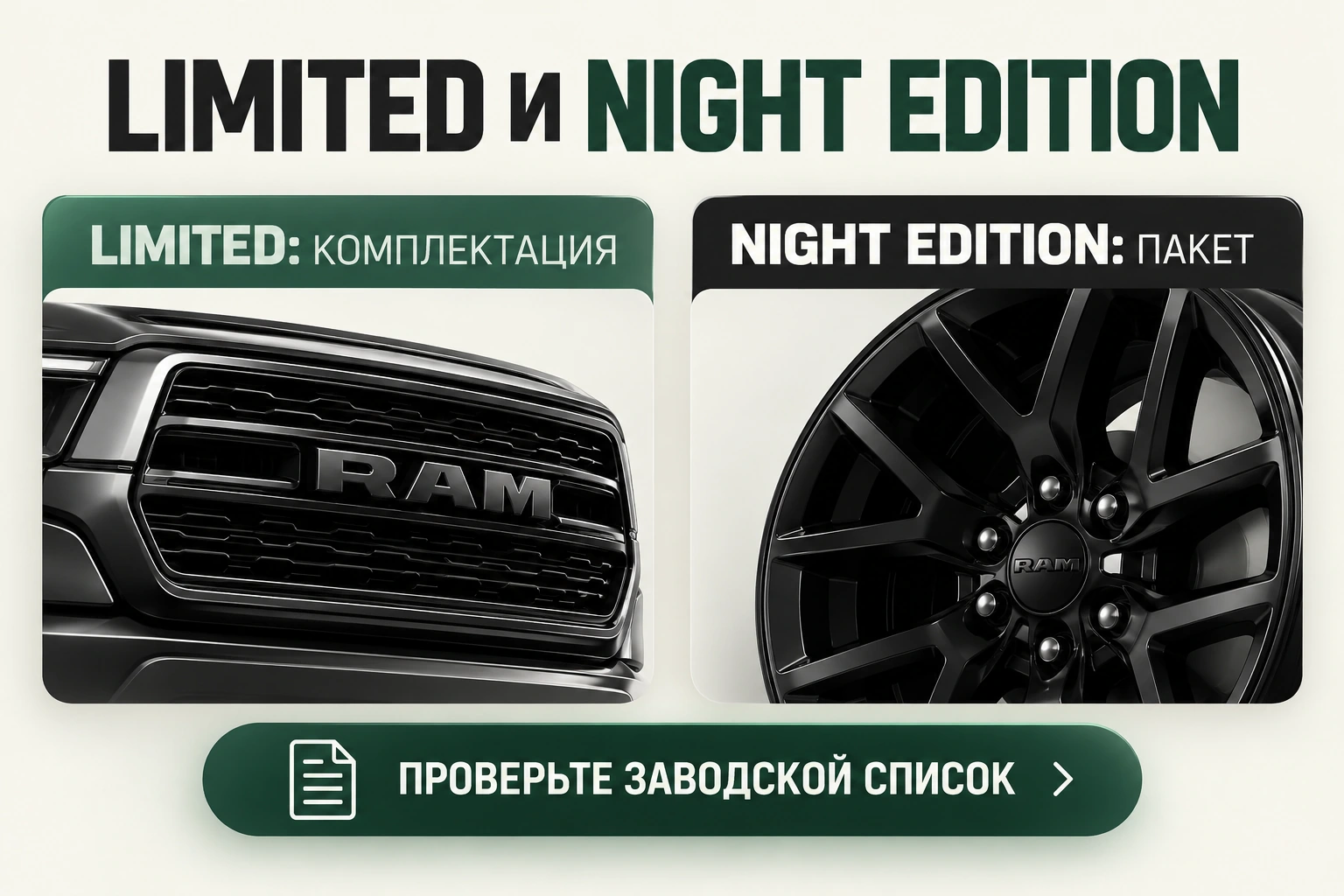 Limited и night edition: limited: комплектация, night edition: пакет, проверьте заводской список
