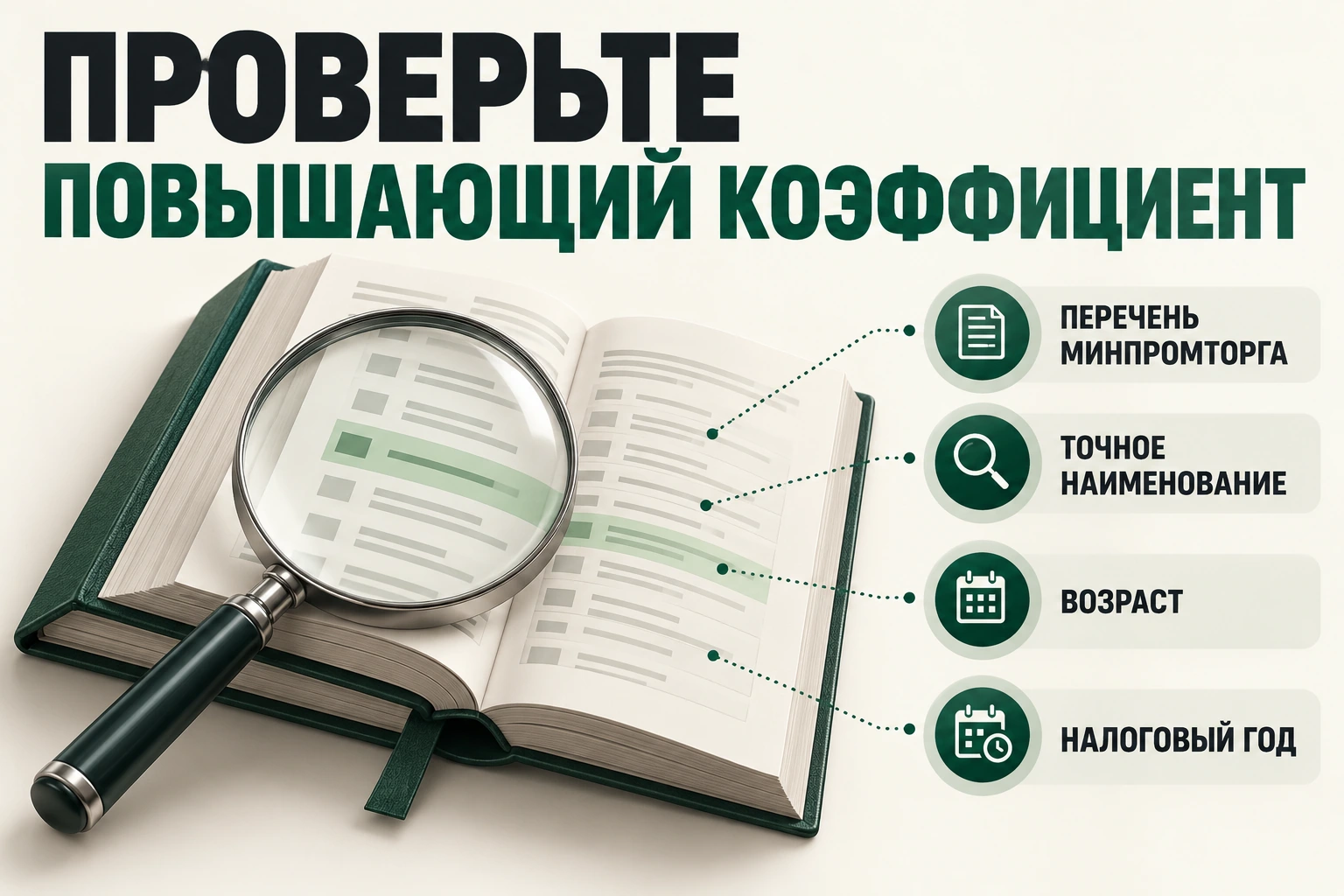 Проверьте повышающий коэффициент Проверьте повышающий коэффициент: перечень минпромторга, точное наименование, возраст, налоговый год