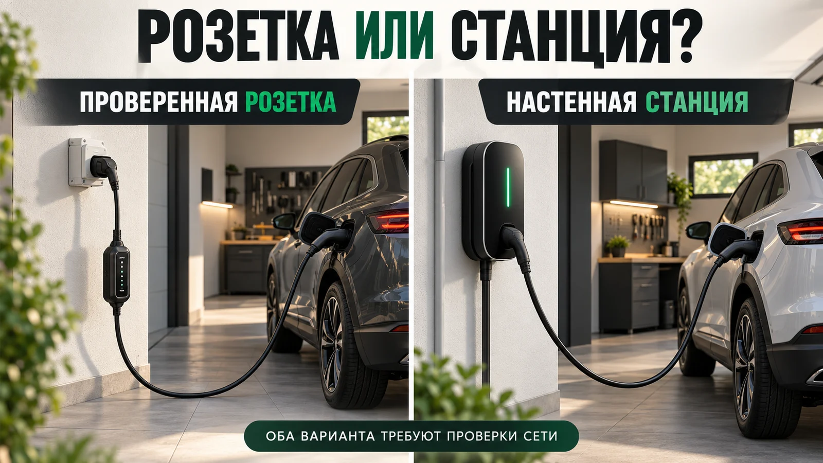 Как выбрать способ подключения Сравнение портативного зарядного кабеля и домашней станции